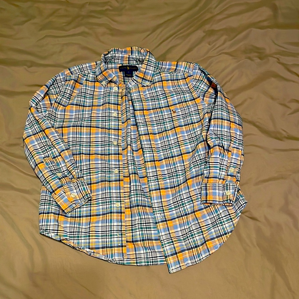 Boys EUC button down LS Ralph Lauren shirt